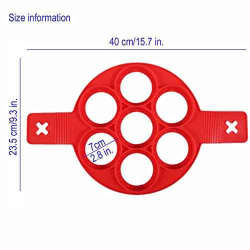 Pancakes Eggs Fixator, Kaini Silicona DIY molde de cocción / Mini molde de panqueques, Fantástico Rápido Fácil Perfecto