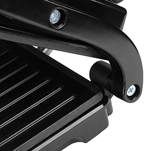 Panini Press Grill Sandwich Maker 2 rebanadas Placa recubierta antiadherente de doble cara, compacta y portátil, superficie de acero inoxidable para adaptarse a cualquier tipo o tamaño de alimentos