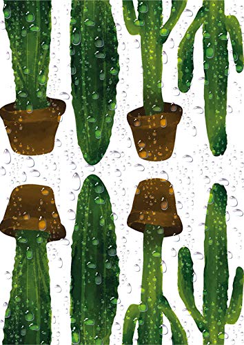 Panorama Pegatinas de Pared Pack de 12 Cactus - Vinilos Decorativos - Mural Adhesivo Pared - Pegatinas Pared - Vinilos Dormitorio - Pegatinas Cocina - Vinilos Adhesivos