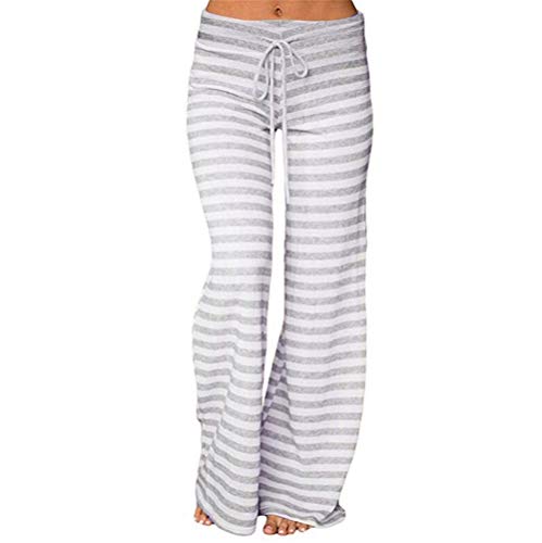 Pantalones Anchos Marlene para Mujer Otoño Invierno 2018 Moda PAOLIAN Casual Pantalones Yoga Acampanados Vestir Palazzo Pantalon señora Tallas Grandes Estampado Rayas Ropa para Mujer