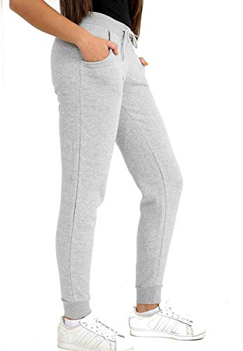 Pantalones de chándal para mujer, de forro polar suave con puños, ajuste ajustado, forro polar, para mujer, pantalones de chándal para mujer, talla 36 a 16