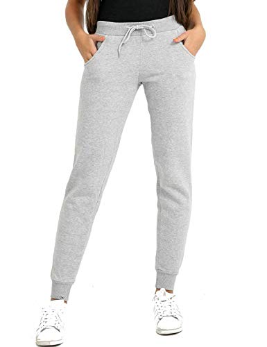 Pantalones de chándal para mujer, de forro polar suave con puños, ajuste ajustado, forro polar, para mujer, pantalones de chándal para mujer, talla 36 a 16