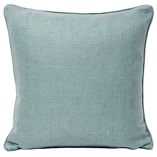 Paoletti Riva Atlantic-Cojín Relleno (Tejido de Sarga, Bordes ribeteados, 100% poliéster, Lavable a máquina, 45 x 45 cm), diseño en el Reino Unido, Azul Pastel, 55 x 55cm