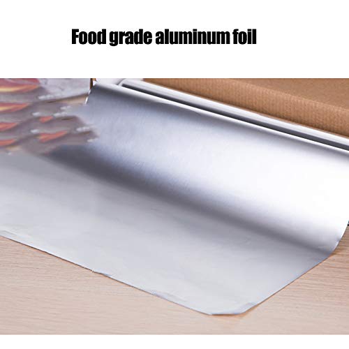 Papel De Aluminio Para Barbacoa,desechable Bandejade Aluminio Para Barbacoa,rollo Papel Plata,Resistente Al Aceite,Antiadherente,Resistente Al Calor,Adecuado Para Barbacoa,Envasado De Sándwich.