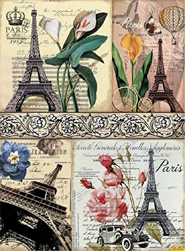 Papel de Arroz Cadence Postales Torre Eiffel Ref. 370