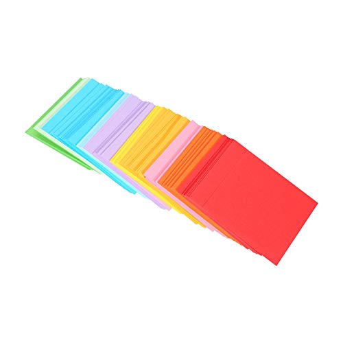 Papel Origami de Doble cara Color, Origami Papel Plegable 520 Hojas, Papel Cuadrado de Origami de 10 Colores Vivos para Manualidades, 7x7 cm, Mismo Color en Ambos Lados