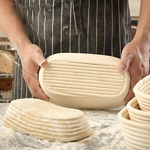 Paquete de 2 piezas de 28 cm Bannetons Brotforms Pan Prueba Cesta para 750 g de masa