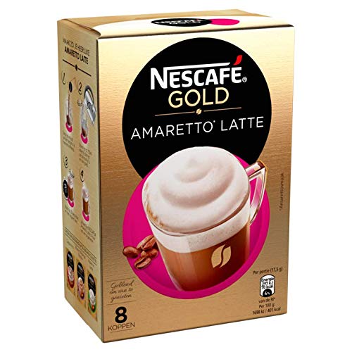 Paquetes de café instantáneo | Nescafé | Oro Amaretto Latte 8 Stuks | Peso Total 140 grams