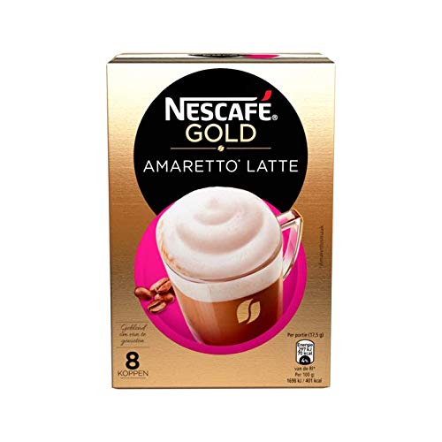 Paquetes de café instantáneo | Nescafé | Oro Amaretto Latte 8 Stuks | Peso Total 140 grams