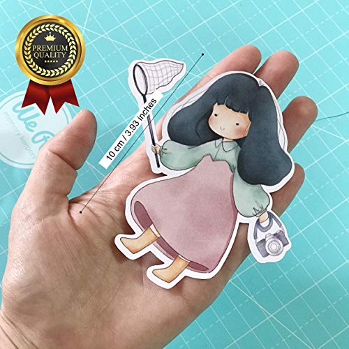 PARAES Die Cuts Scrapbooking - 73 piezas - Ephemera Scrapbook Colección CHIBI - figuras recortadas - Scrapbooking Materiales