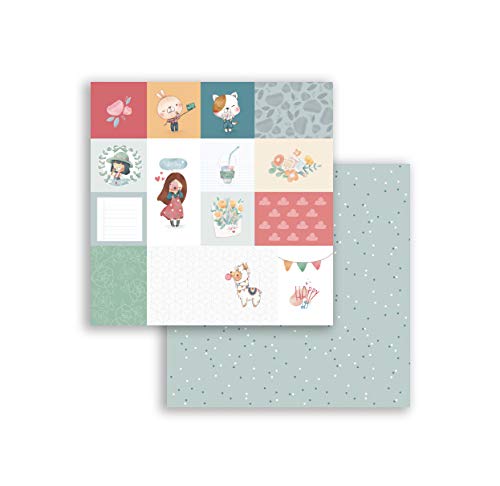 PARAES Papel Scrapbooking 30x30-12 hojas a doble cara, 24 diseños - Colección CHIBI, Papel Scrapbook, Scrapbooking Papeles, Papel Scrap, Scrapbooking Materiales, Papeles Decorados,