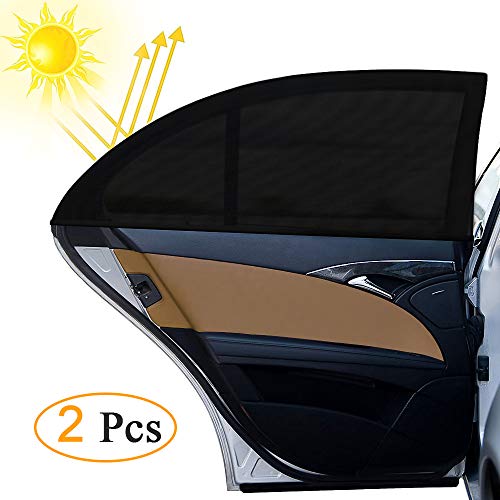 Parasol de Coche, otumixx 2 Unidades Visera para Ventana lateral de Coche Reduce Calor Aislado y la Radiación UVA para Niño Bebé Mascotas Fácil Instalación Compatible con la mayoría de Coches 126x52cm