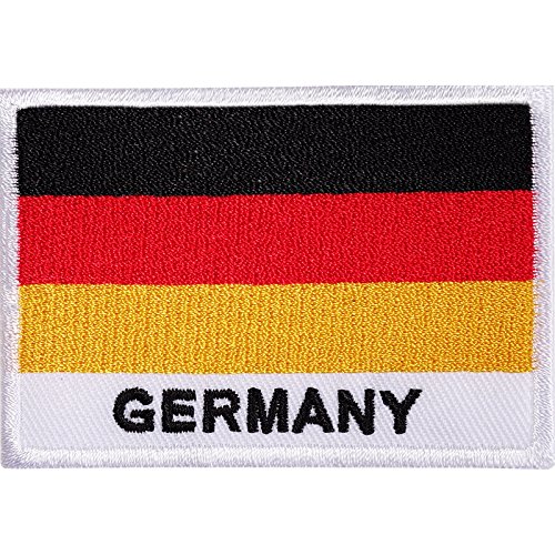 Parche hierro/sew en bordado de bandera de Alemania DEUTSCHLAND alemán camiseta bolsa insignia