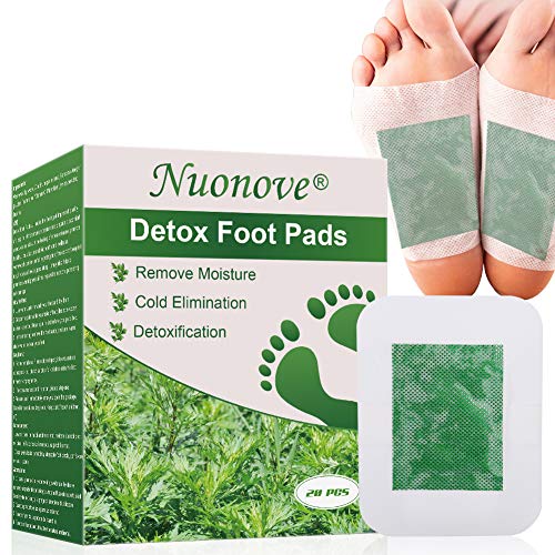 Parches Detox para Pies, Parches para Pies, 100% Naturales Ajenjo Detox Foot Pads, Parches Pies Desintoxicantes, Alivio del Dolor, Eliminan Toxinas Cuerpo Mejoran Sueño, Anti-Estres, 20PC