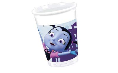 Party Store Web by Casa Dolce Casa Vampirina - Juego de vajilla para fiesta - Kit n° 12 CDC (16 platos, 23 cm, 16 vasos, 20 servilletas)