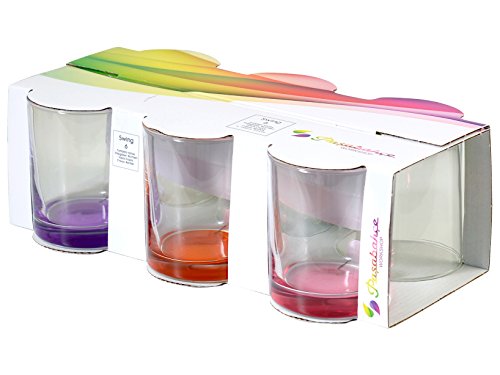 Pasabahce Swing Vasos de Cristal, Multicolor, 6 Unidades