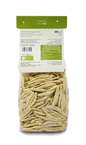 Pasta Italiana Capunti con sémola de Trigo Duro ecológica - 500 gr (Paquete de 12 Piezas)