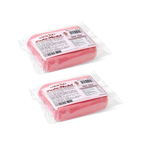 Pasta para modelar Saracino – empacada por Art of Cake Modelelling Paste Rosa – 500 g (2 paquetes de 250 g)