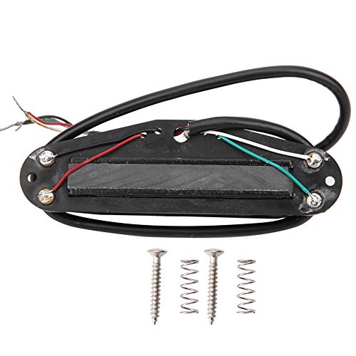 Pastilla para guitarra, pastilla de doble carril para guitarra eléctrica Accesorios para instrumentos musicales pequeños(Carril negro blanco)