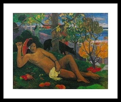 Paul Gauguin Te Arii Vahine - Póster con marco de aluminio, color negro