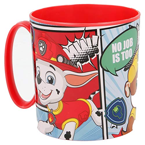 Paw Patrol 8412497189045 Taza microondas 350ml Patrulla Canina 'Comic' (18904), No aplica, Negro