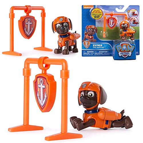 PAW PATROL Deluxe Figuras Pull Back| Selección de artículo | Patrulla Canina, Figura:Zuma