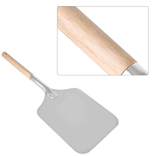 Peeling para pizza - 1 pieza Pro Pizza Pala Panqueques de panqueques Paleta con mango de madera a prueba de calor Accesorios prácticos para hornos de panadería, 9 * 11 pulgadas