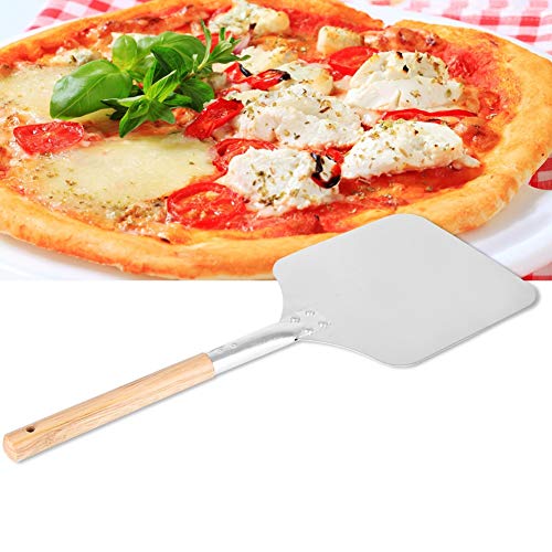 Peeling para pizza - 1 pieza Pro Pizza Pala Panqueques de panqueques Paleta con mango de madera a prueba de calor Accesorios prácticos para hornos de panadería, 9 * 11 pulgadas