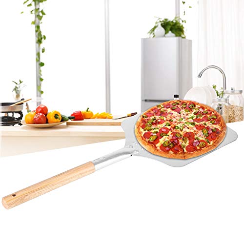 Peeling para pizza - 1 pieza Pro Pizza Pala Panqueques de panqueques Paleta con mango de madera a prueba de calor Accesorios prácticos para hornos de panadería, 9 * 11 pulgadas