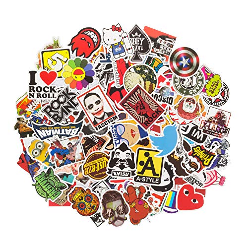 Pegatinas [100 pcs] Pegatinas aleatorias, Vinilo Pegatinas, Graffiti Stickers, para Portátil, Bicicletas, Motocicleta, Casco, Coches, Guitarra, Monopatín, Maleta de Equipaje, teléfono Celular