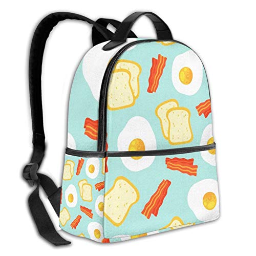 PEIGJH Mochilas Escolares Bolsa Daypack Mochila Tipo Casual para Niños Niñas para Portátiles Netbooks Ingrediente Desayuno de la mañana