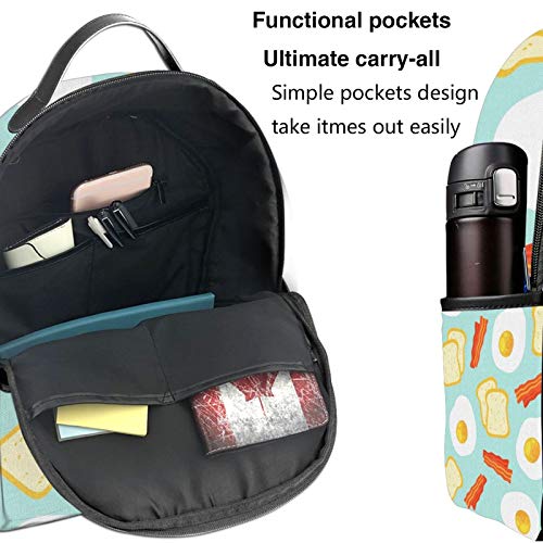 PEIGJH Mochilas Escolares Bolsa Daypack Mochila Tipo Casual para Niños Niñas para Portátiles Netbooks Ingrediente Desayuno de la mañana