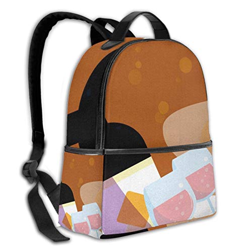 PEIGJH Mochilas Escolares Bolsa Daypack Mochila Tipo Casual para Niños Niñas para Portátiles Netbooks Licor