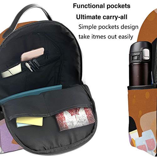 PEIGJH Mochilas Escolares Bolsa Daypack Mochila Tipo Casual para Niños Niñas para Portátiles Netbooks Licor