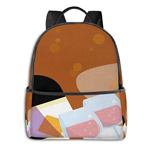 PEIGJH Mochilas Escolares Bolsa Daypack Mochila Tipo Casual para Niños Niñas para Portátiles Netbooks Licor