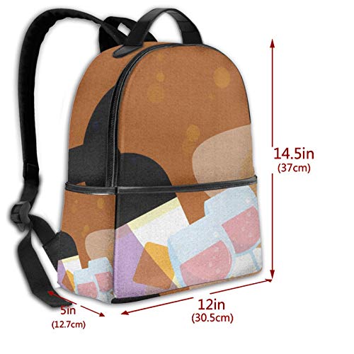 PEIGJH Mochilas Escolares Bolsa Daypack Mochila Tipo Casual para Niños Niñas para Portátiles Netbooks Licor