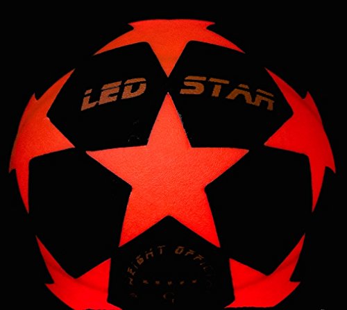 ¡pelota de futbol con luz NIGHT KICK LED STAR - el regalo de final de fútbol para jóvenes y adultos! Con esta bola de Campeones es su jefe!