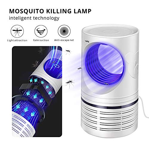 penobon Lámpara Antimosquitos Interior USB UV Mudo Asesino de Mosquitos Fotocatalitico, Mata Mosquitos/Cucarachas (No Tóxico,Seguro)