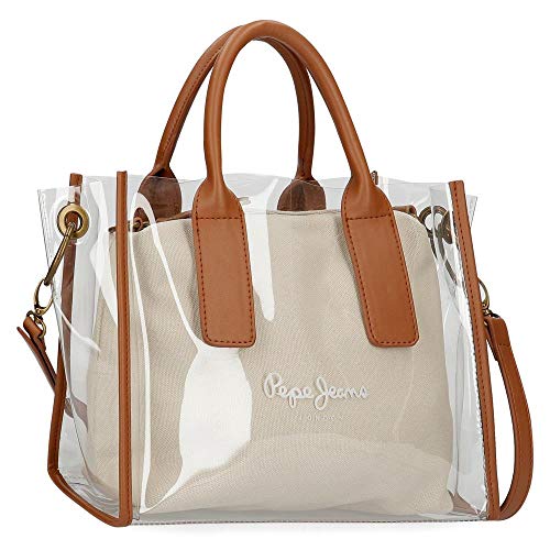 Pepe Jeans Iana Handbag Mujer Bolso Bandolera Blanco (Mousse) 1x1x1 Centímetros (W x H x L)