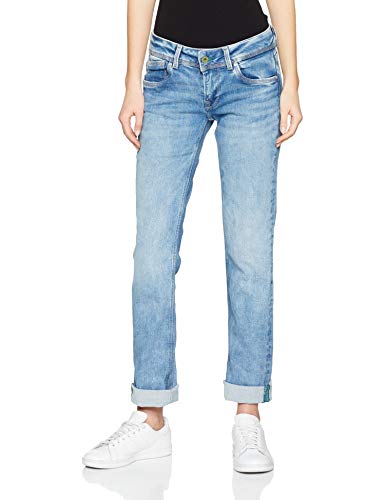 Pepe Jeans Saturn Vaqueros, Azul (Medium Used Wiser Wash Denim Wz3), 31W / 32L para Mujer