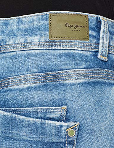 Pepe Jeans Saturn Vaqueros, Azul (Medium Used Wiser Wash Denim Wz3), 31W / 32L para Mujer