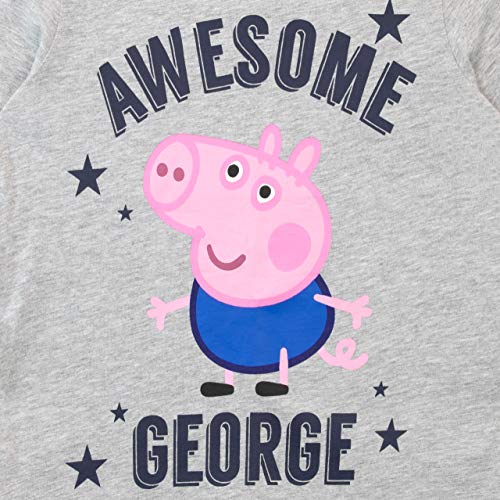 Peppa Pig Pijamas de Manga Larga para niños George Pig Gris 7-8 Años