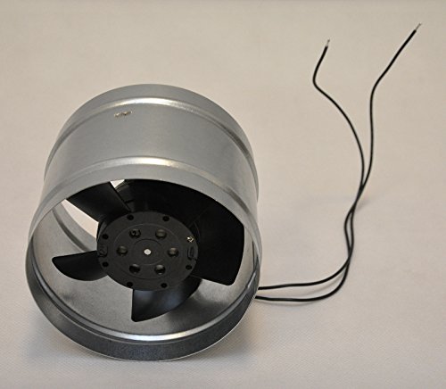 Pequeño ventilador metálico para horno, con canal distribuidor de aire caliente máx. 80°C, turbina para chimenea Whisper DN 125 – 100 m3/h.