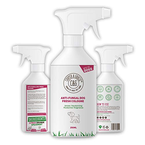 Perfume Pupreme Shine para perros, 250 ml hojas de pelo de cachorro, súper brillante, una gran colonia hipoalergénica para perros de larga duración aceites esenciales con cítricos eucalipto limoncillo