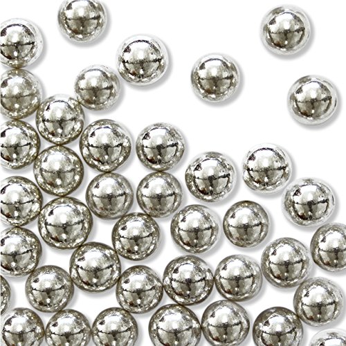 Perlas de Azúcar Plateadas PME, con un diámetro de 8 mm, 25 g