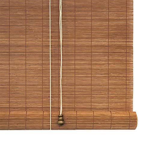 Persianas Madera Verticales FiltracióN La Luz DecoracióN La Ventana Obturador Cortador Interiores Persiana Cortina Tejido Madera A Prueba Moho, TamañO Personalizable (Color: A, TamañO: 85x150cm)