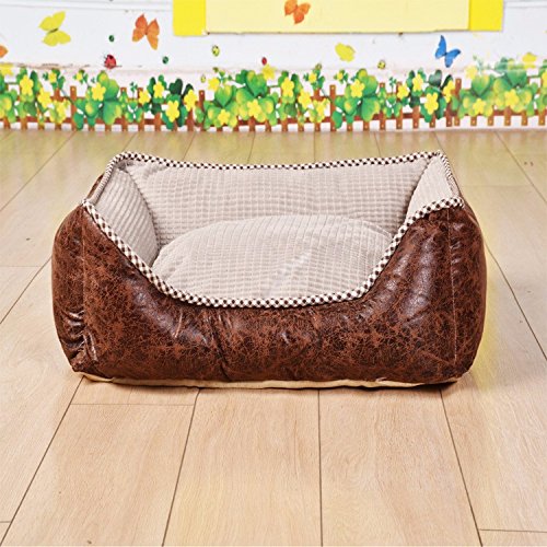 Pet Online Perro cama extraíble y resistente a la limpieza común four seasons engrosada cojines para perros y gatos artículos para mascotas, M: 70 * 55 * 20 cm, gris