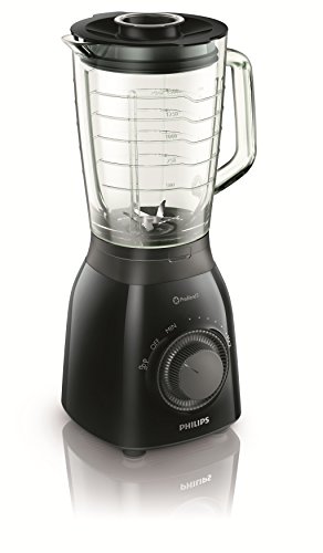 Philips HR2173/90 Batidora de vaso, 600 W, 2 l, 2 litros, Plástico, 2 Velocidades, Negro y gris