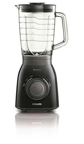 Philips HR2173/90 Batidora de vaso, 600 W, 2 l, 2 litros, Plástico, 2 Velocidades, Negro y gris