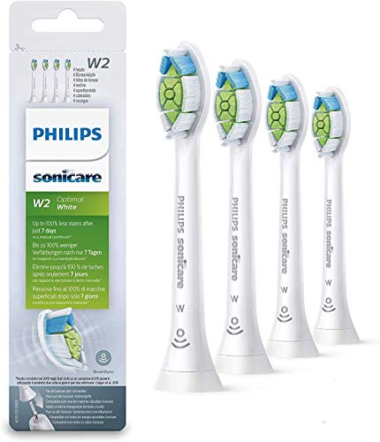 Philips HX6064/10 - Pack con 4 cabezales Optimal White para cepillos Sonicare, color blanco